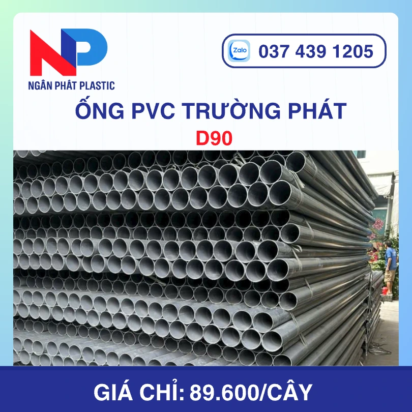 Ống Nhựa uPVC D90 Trường Phát